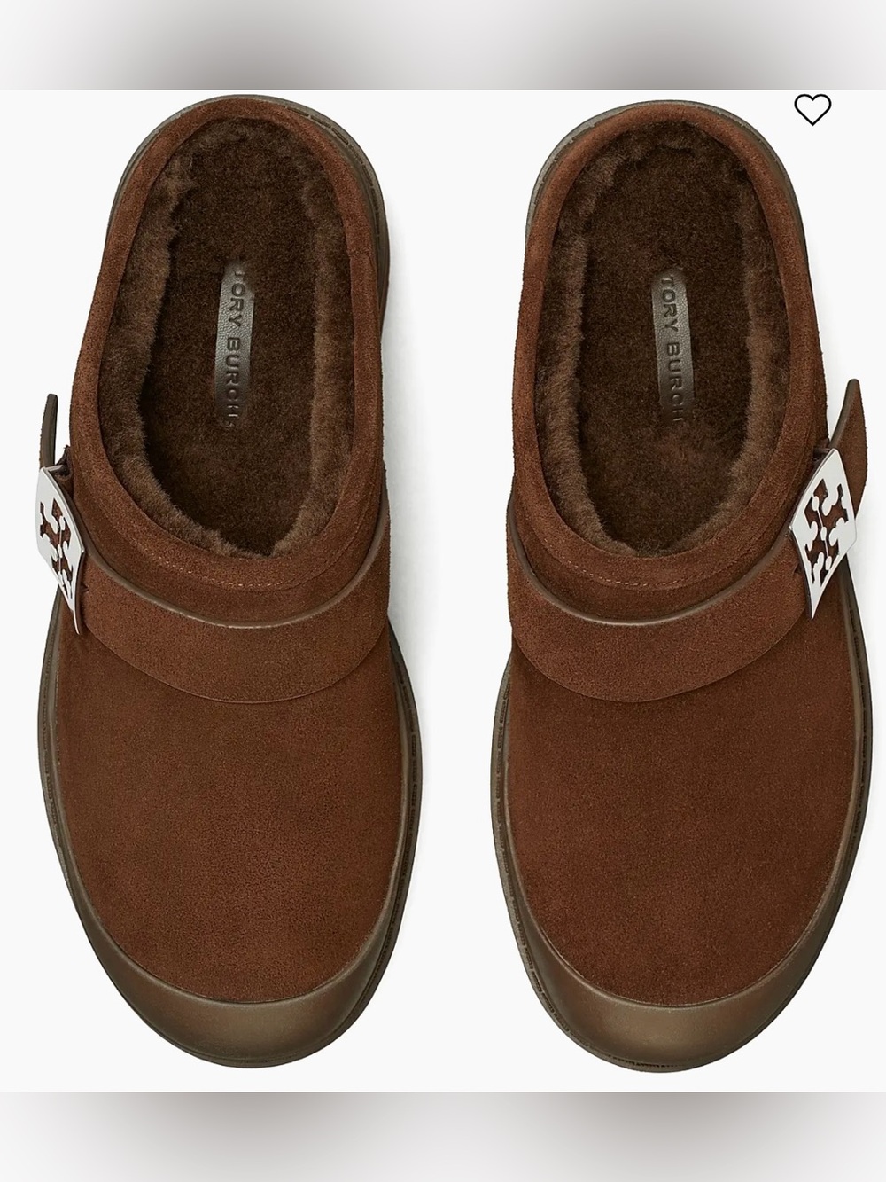 Tory Burch Brown Suede Platform Slip-On Mule - Picture 5 of 7